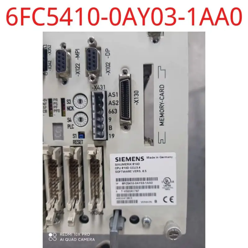 

used SINAMICS 6FC5410-0AY03-1AA0 SINUMERIK 810DE CNC hardware CCU3.4 with CNC software (export) 512 KB NC memory PLC: 96 KB