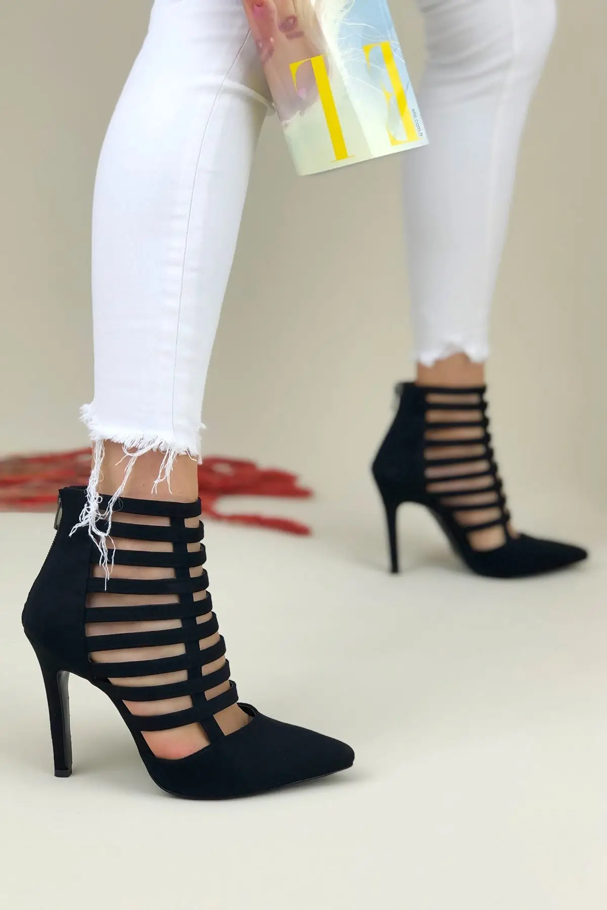 

Women's Fashion Handmade Special Suede Female Heels Shoes