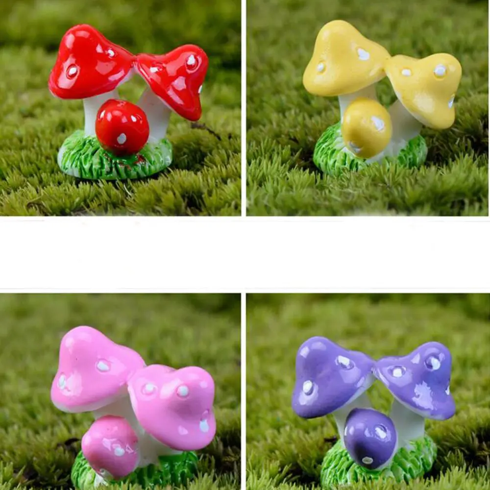 

Artificial Mushroom Figurines Resin Crafts Fairy Garden Miniature Decoration DIY Home Decoration Garden Supplies