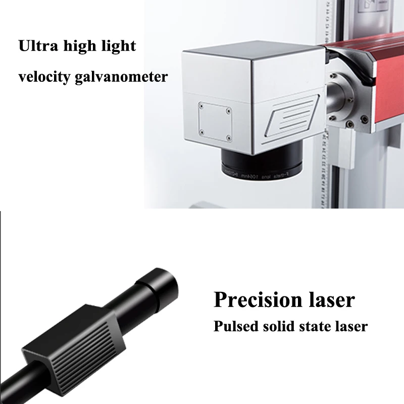 Автофокус 50 Вт волоконная лазерная маркировочная машина с вращающимся кольцом 20