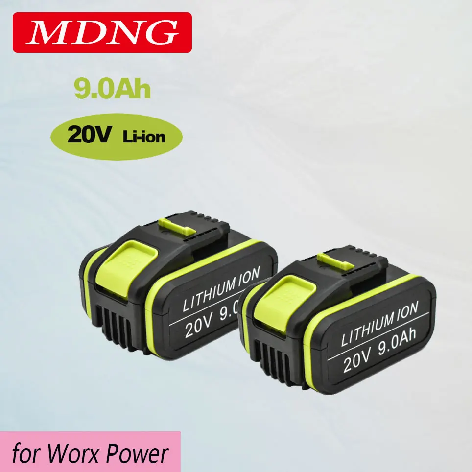 

9000mAh Replacement Worx 20V Max Li-Ion Battery WA3551 WA3551.1 WA3553 WA3641 WX373 WX390 Rechargeable Battery Tool