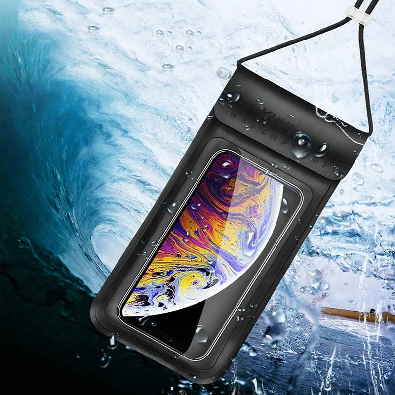 

6.1 inch Universal Waterproof Mobile Bag for IPhone 13 Pro Max 8 7 POCO X3 Xiaomi Redmi Samsung Pouch Case Waterproof Phone Bag