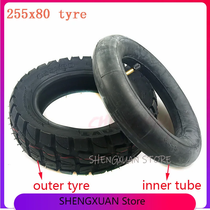 

High quality Off-road tire 10 inch Pneumatic outer Tyre Inner Tube 10x3.00-6 255x80 for ZERO 10X and Mantis Electric Scooter