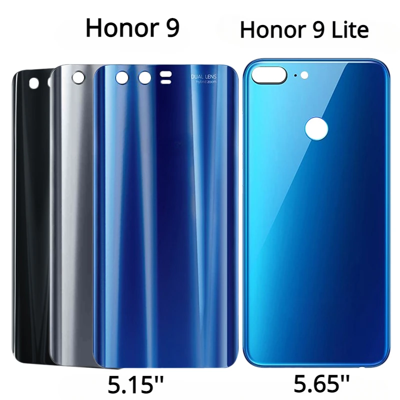 

New Back Glass For Huawei Honor 9 Battery Back Cover Door Rear For Honor 9 Lite Housing Case Repair Part with logo