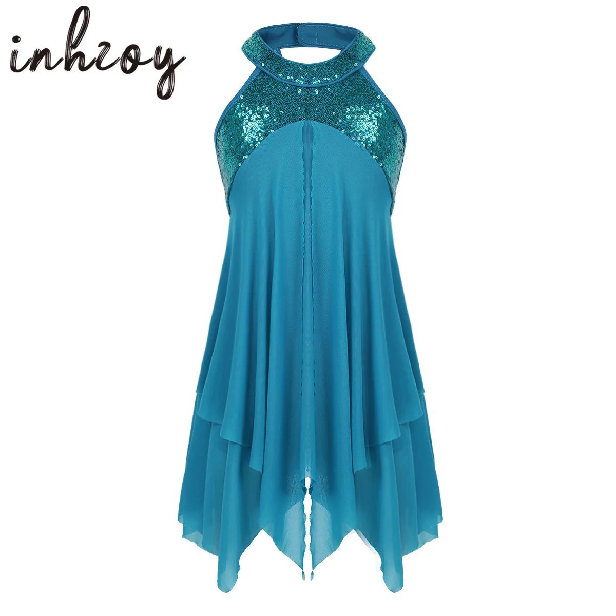 Детская танцевальная одежда для девочек гимнастический купальник с блестками и