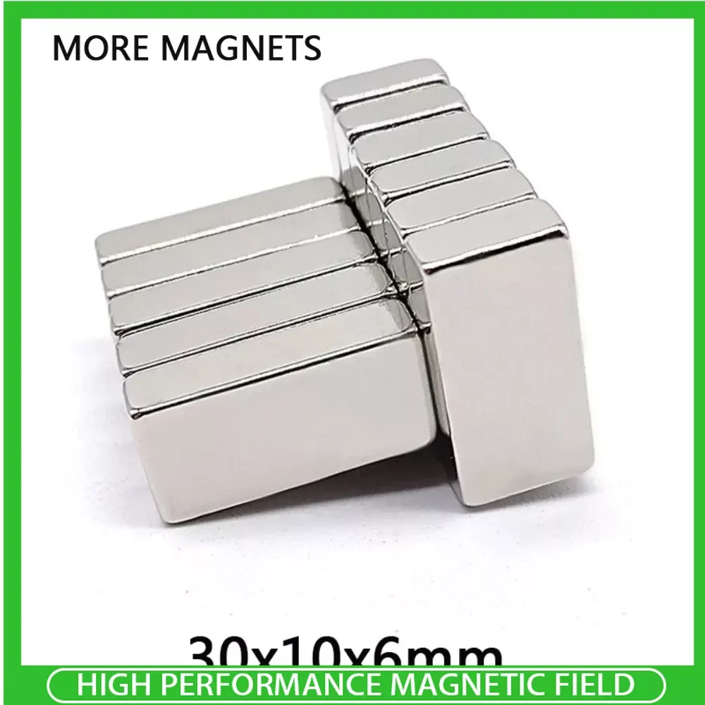 Блок мощных магнитов N35 лист постоянных сильный неодимовый магнит 30x10x6 мм 2/5/10/20/50