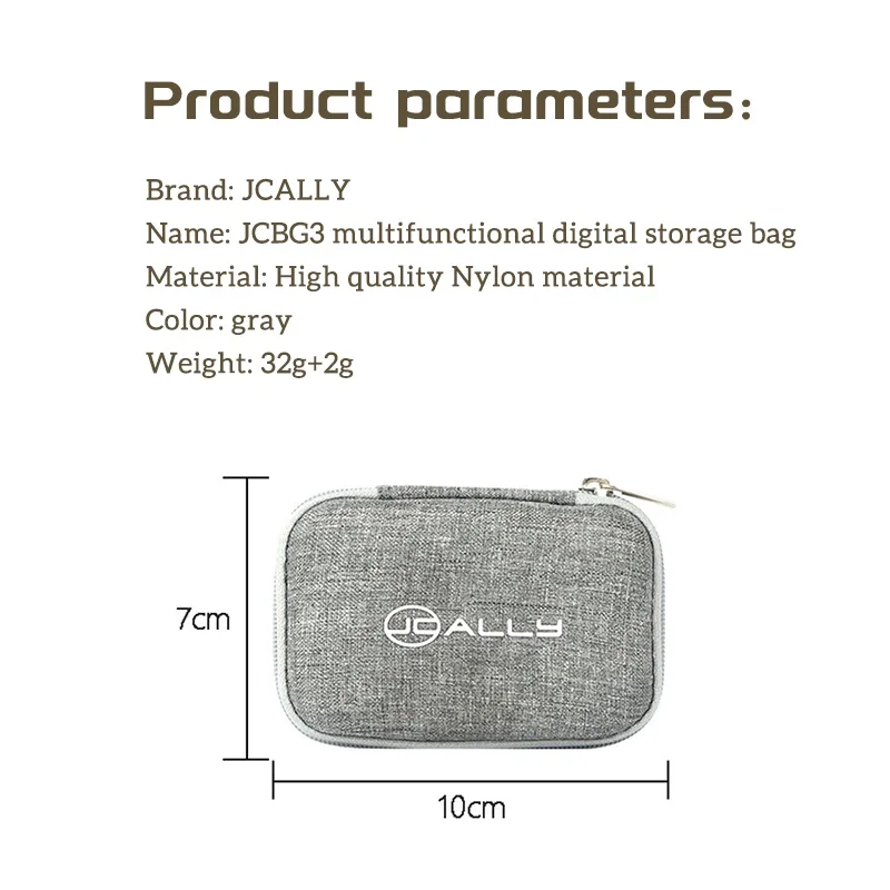 JCALLY Earphone Case Multifunctional Portable Storage Bag Charging Cable Keys Linen Canvas Carry Bag Coin Wallet Storage Box images - 6
