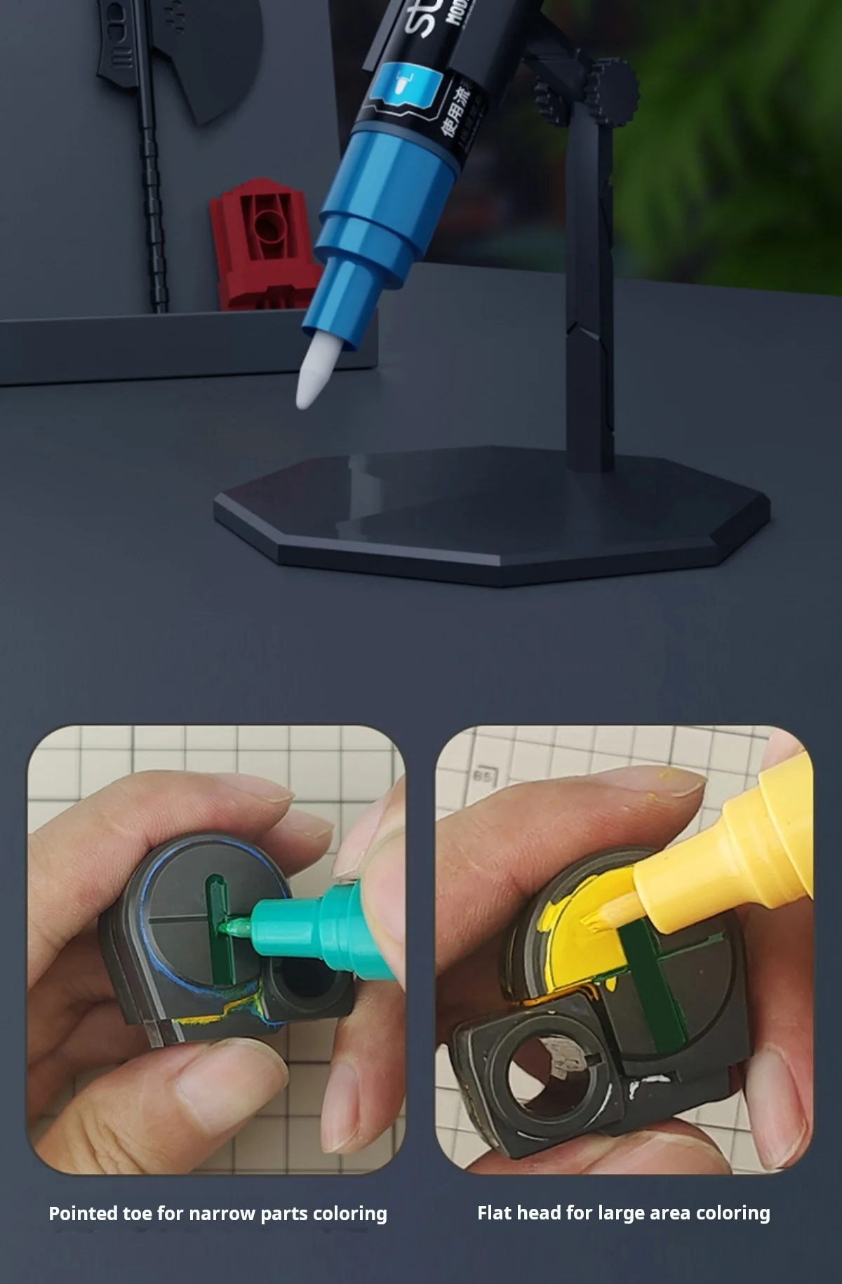 Stedi 12 шт. набор маркеров на водной основе с двойной кистью для Gundam военная модель