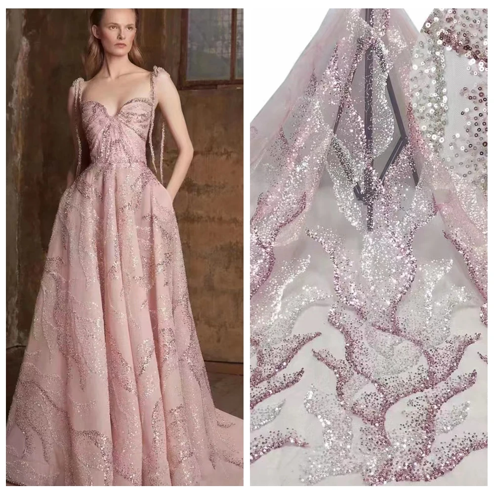 

7 цветов, алловер, маленькие цветы, блестки, искусственная вышивка, материал для платья, шитье «сделай сам», 1 ярд, 2022