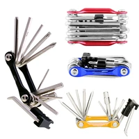 bicycle multifunction rool kits multitool tire repair tool set with screwdriver chain rivet extractor for mtb road bike