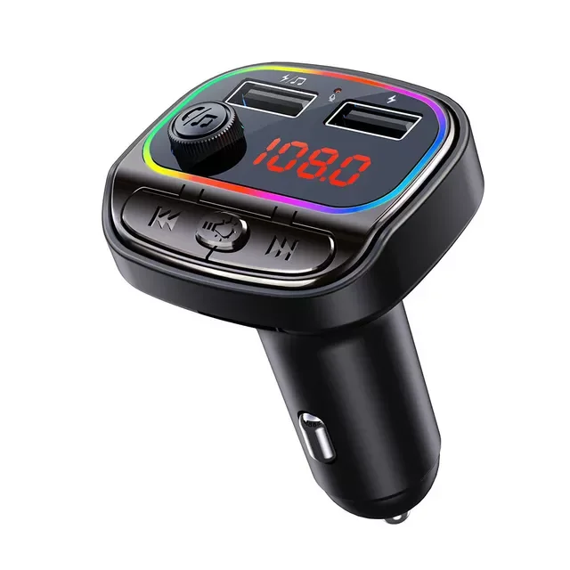 

Bluetooth 5.0 FM Transmitter 3.1A Fast Charger Car Mp3 Music Player Handsfree Modulator With TF U Auto Accessories