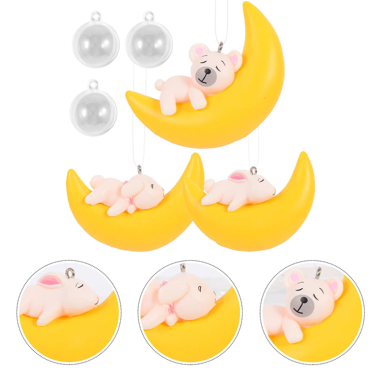 

3Pcs Fish Tank Floating Pendant Moon Animal Design Pendant Fish Tank Decoration Aquarium Decor