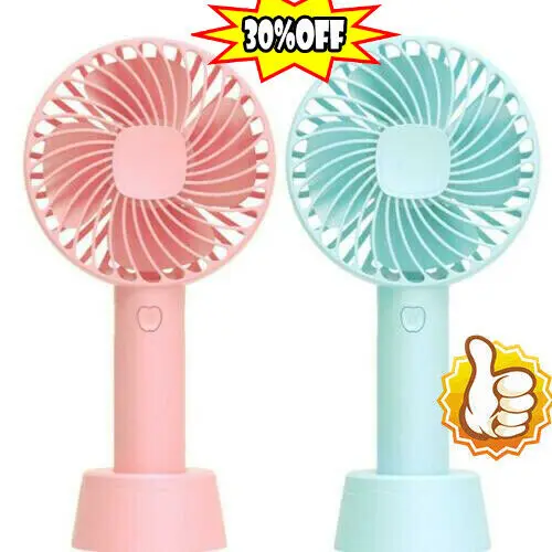 

USB Mini Strong Wind Handheld Fan Portable Quiet Rechargeable Hand Desktop Fan for Student Office Small Pocket Cooling Fans