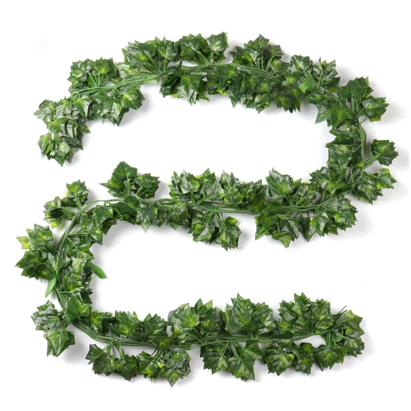 240cm Leaf Vine Artificial Hanging Plants Liana Silk Fake Ivy Leaves For Wall Green Garland Decoration Home Decor Party Vines - купить по