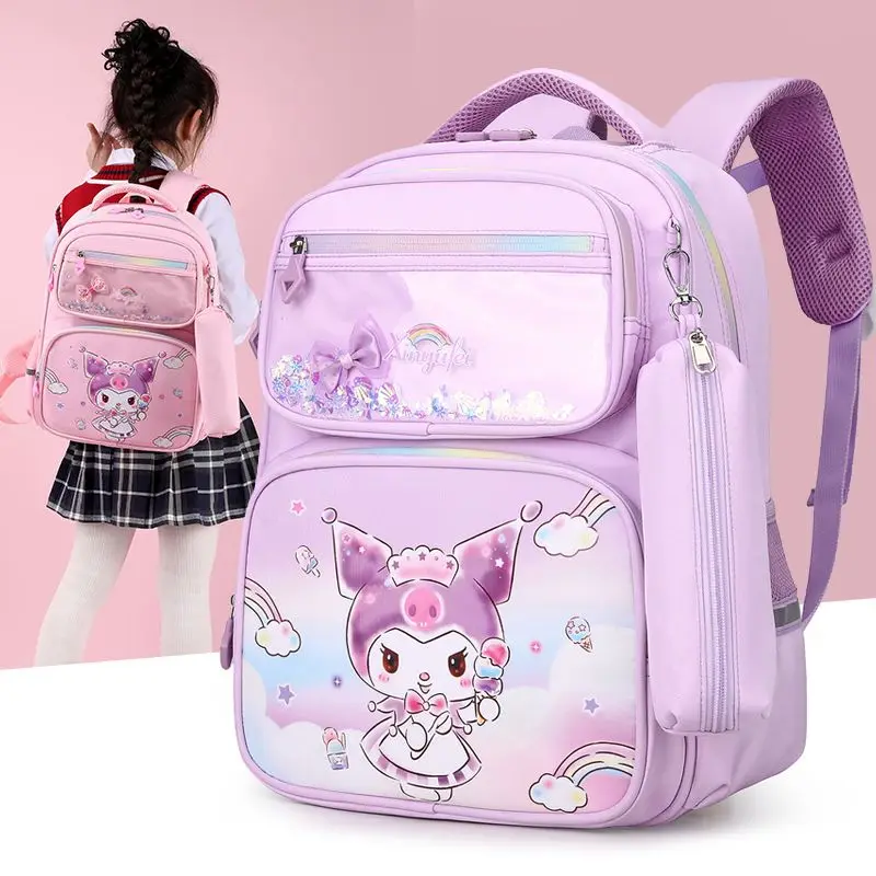 Miniso sanrio kuromi cinnamoroll Детский рюкзак mochilas niña 4 года школьные сумки mochila femenina для