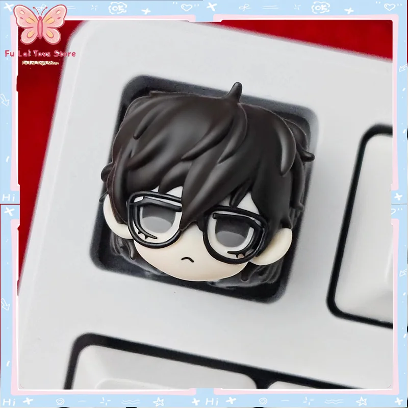 Фото Кейкап из смолы Ren Amamiya Makoto Yuki Persona 5 Persona 3, кастомный, для механической клавиатуры, клавиша ESC, аниме-стиль, в наличии, подарок №1