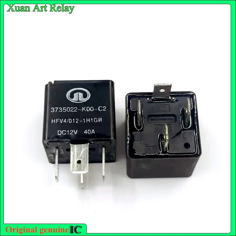 

5 шт./лот 100% оригинальное подлинное реле: HFV4 012-1H1GR 12 В 40A 4 контакта 3735022-K00-C2