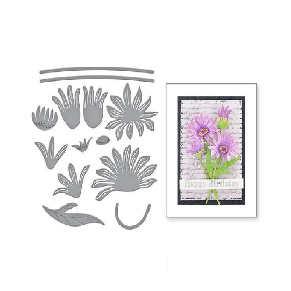 

New Flower Cut Dies Scrapbook Paper Craft Metal Cutting Dies Photo Album Cards Making Knife Mould Blade Punch Stencils Gift