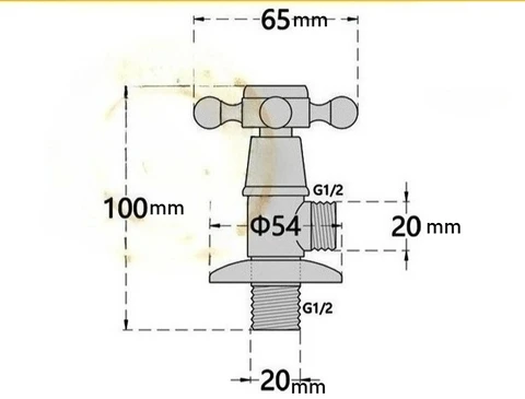Маховик с цветком сливы, латунный угловой клапан в античном стиле, запасные части для одного смесителя для унитаза, универсальный стопорный водяной клапан