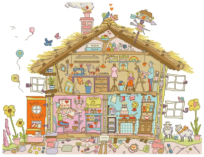 Ручная работа для дома 50-40 набор вышивки крестом сделай сам 28 карат 14 32 карата