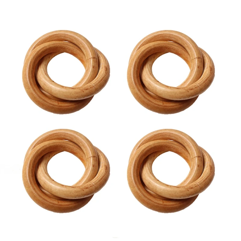 

Деревянные кольца для салфеток, 4 шт., деревянные круги для макраме, пряжки для салфеток, кольца для салфеток для фермы, свадьбы, декор стола