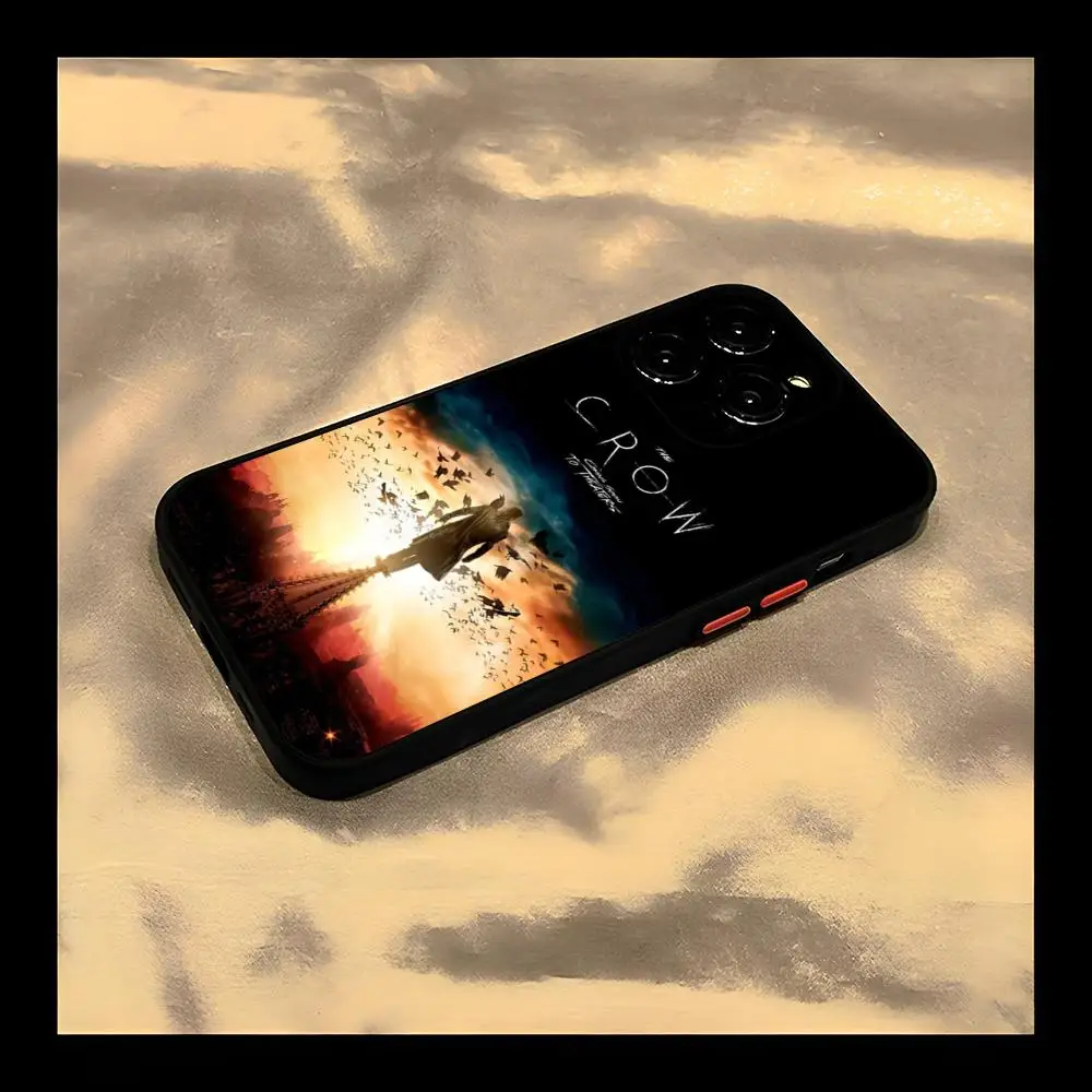 Чехол для телефона Thriller T-THE-C-CROWS IPhone 13 14 15ProMax 16 11 12 Pro Max Mini 8 7 Plus SE2020 XS X XR матовый