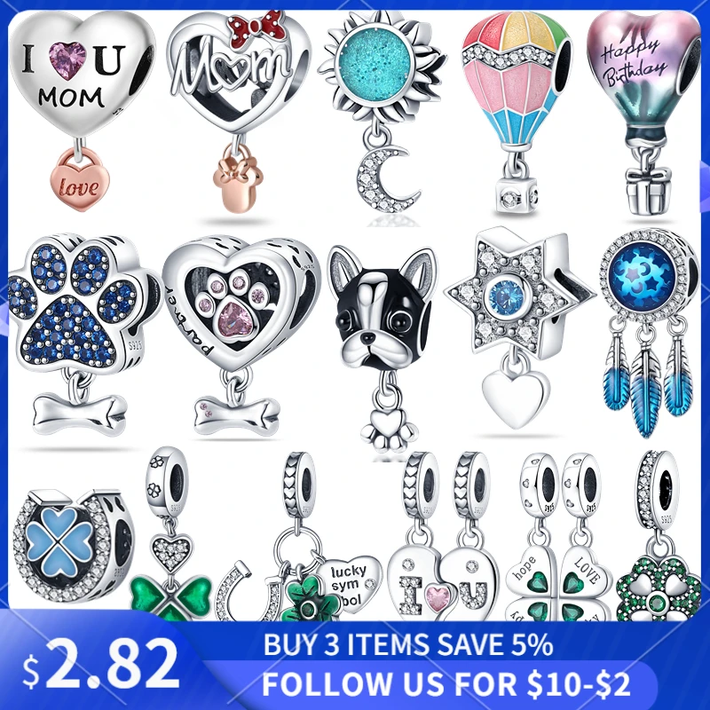 

Шармы-подвески из серебра 925 пробы, подходят для браслетов Pandora 925