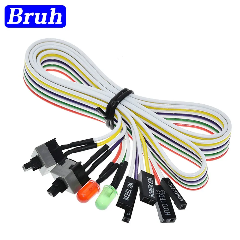 68 см тонкий ATX пк компьютерный кабель питания материнской платы оригинальный ВКЛ./ВЫКЛ./Сброс с детской планшетой ПК переключатель сброса питания кнопочный переключатель