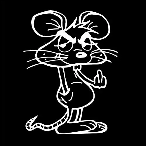 ПВХ Menarik Mobil Mouse Stiker dan Koper Decoration Интересный Warnaelea Disesuaikan 17 см * 13