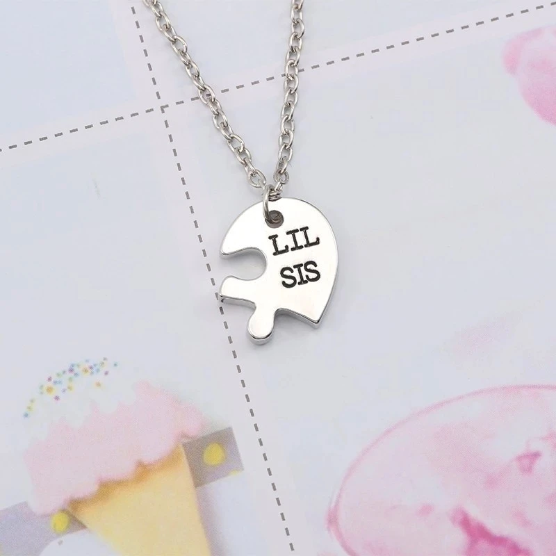 Ожерелья Big Mid Lil Sister 3 шт./компл. из строчек с подвеской в виде сердца семейный