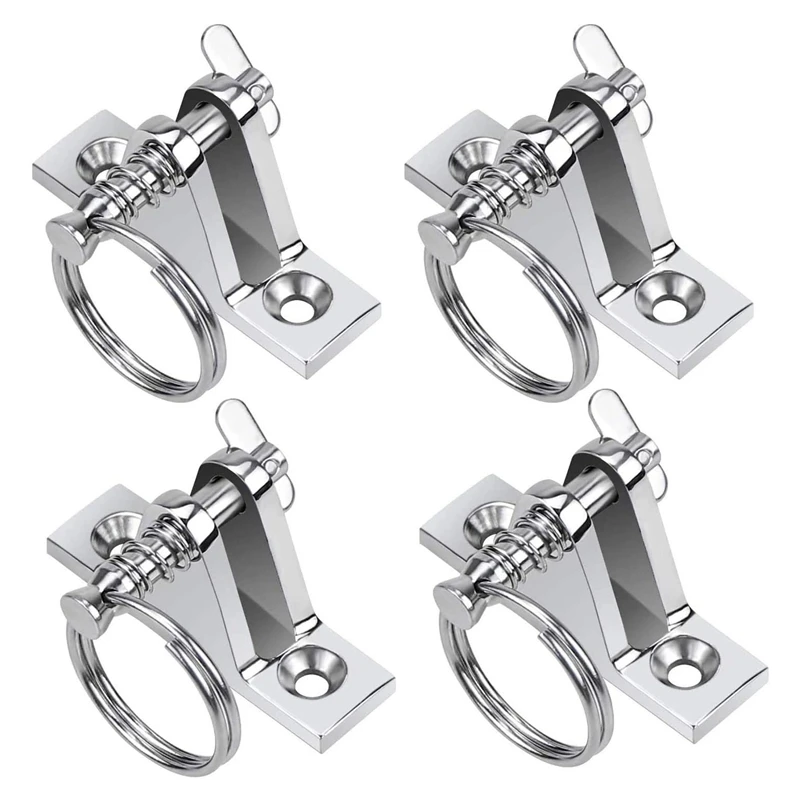 

4 Pack Marine Grade Nylon Bimini Top 90° Stainless Deck Hinge With Pin And Ring 316 Stainless Steel Deck Hinge Mount