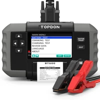 topdon bt600 new arrival 12v 24v vehicle automotive car battery tetser analyzer with bulit in thermal printer