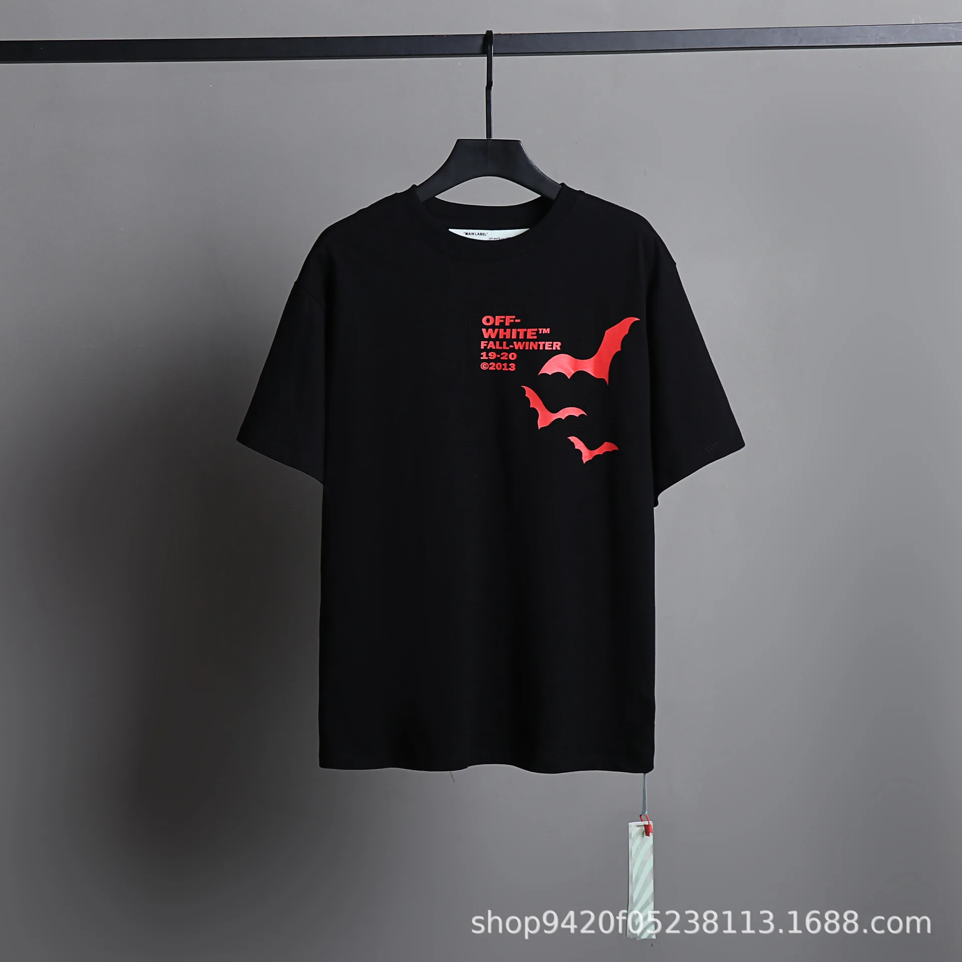 

2024 Spring/summer new high version OFF White OW Bird monogram round neck pullover short sleeve men's and women's T shirts