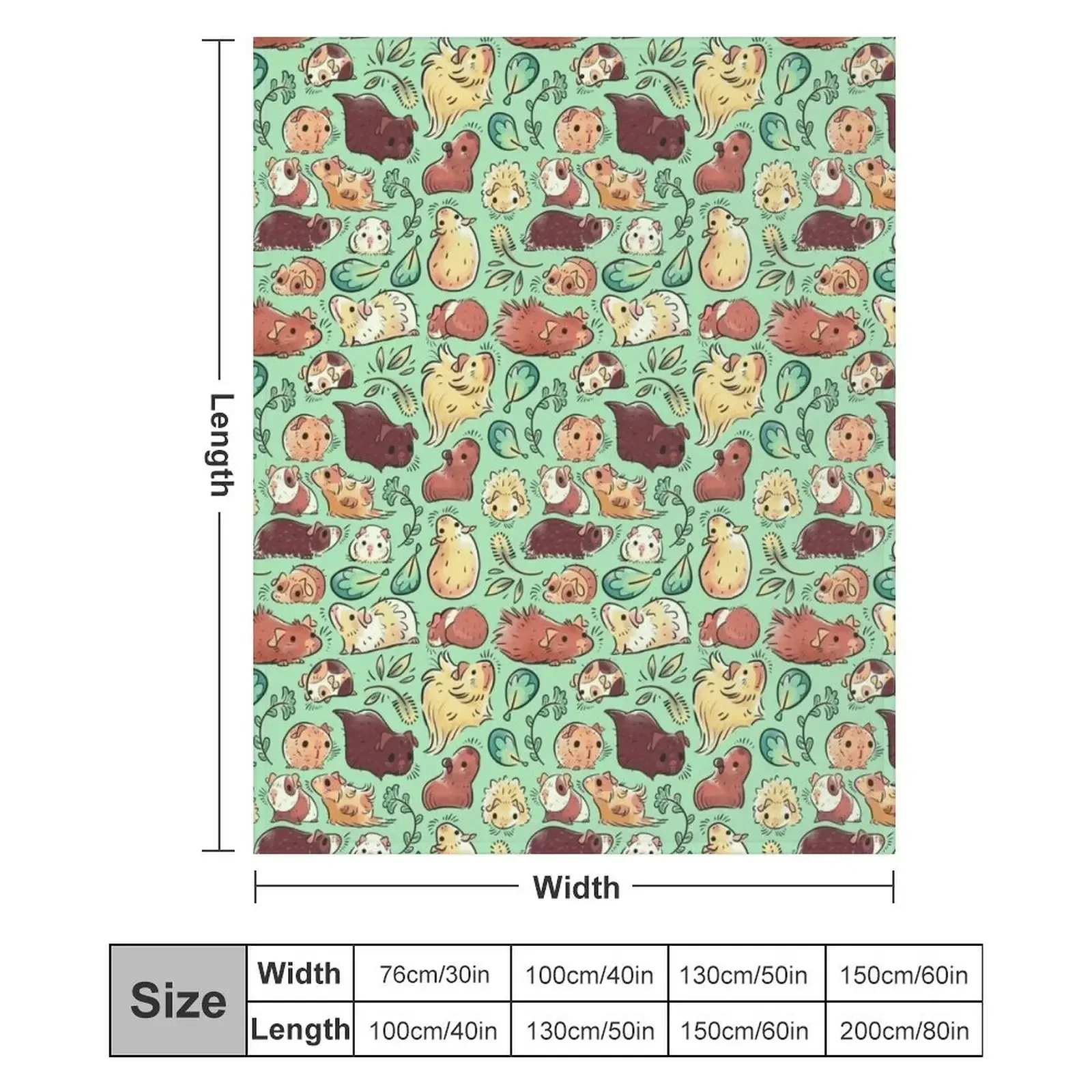 Одеяло с изображением морской свинки забавный подарок мягкие большие волосы