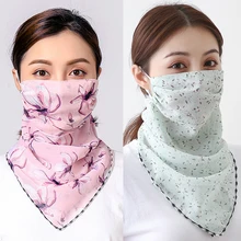 Mascarilla de protección solar de verano para mujer, bufanda de seda para el cuello, chales de marca de lujo, accesorios, 2022
