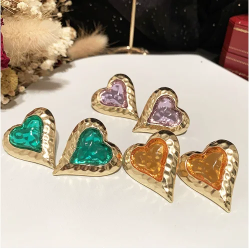 

Стеклянные серьги в стиле барокко, серебро пробы