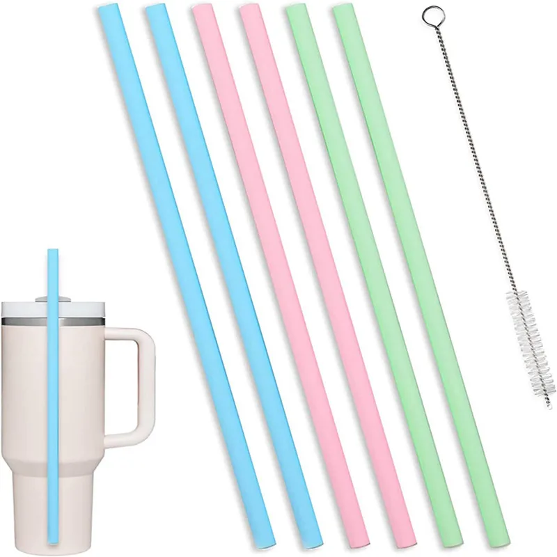 30 Oz 40 Oz Cup Tumbler,  6 Pack Reusable Straws With Cleani