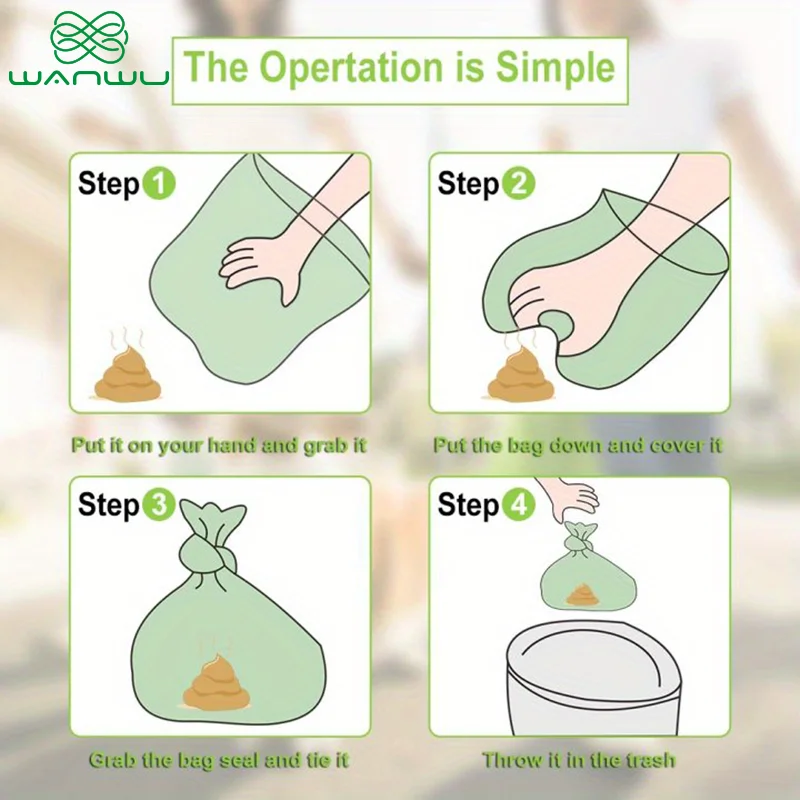 Биоразлагаемые мешки для отходов домашних животных натуральные бытовые уборки