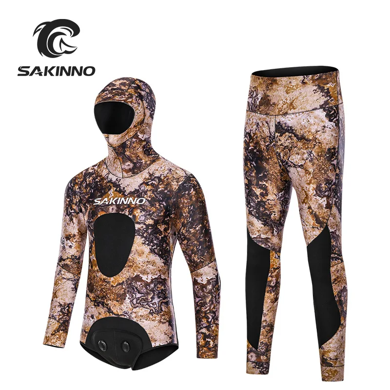 

3,5 мм рыболовный костюм с разрезом теплый защитный солнцезащитный гидрокостюм для плавания и серфинга зимние плавки для подводного плавани...