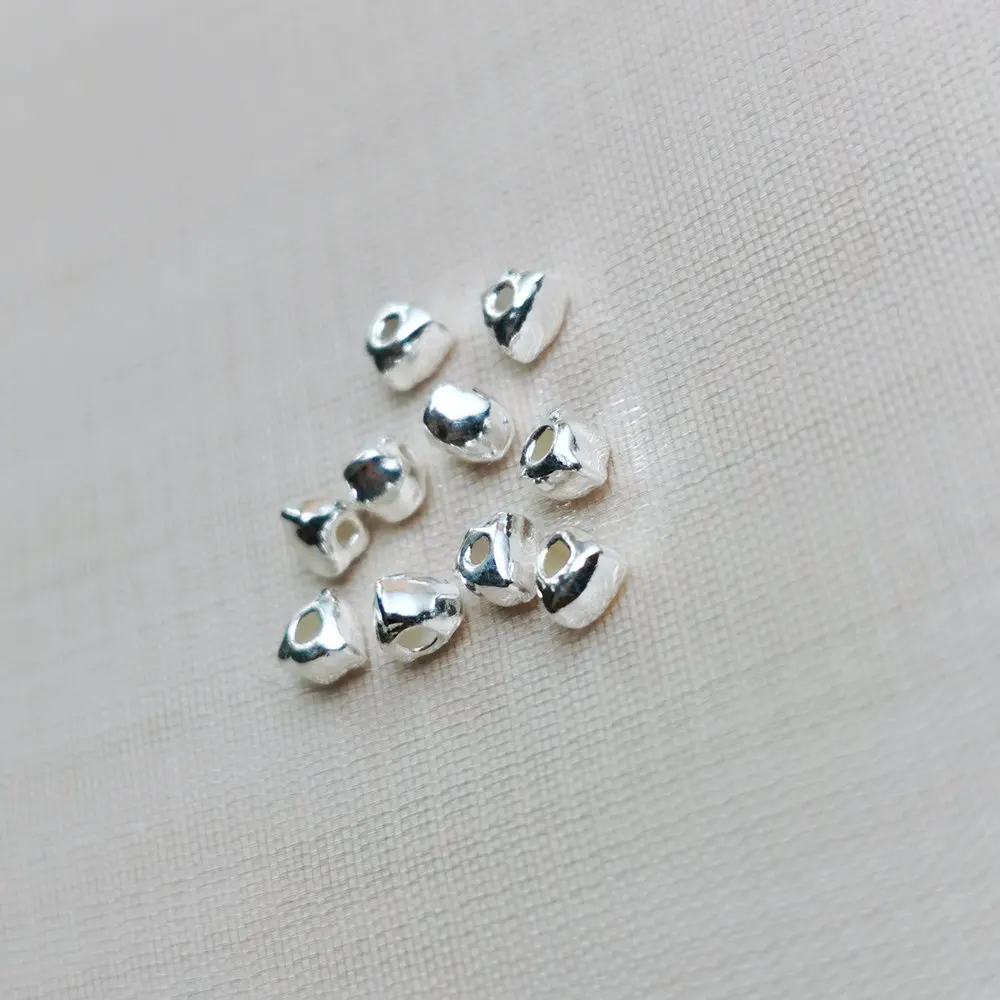 Бусины из серебра 925 пробы для изготовления браслетов и ожерелий 10 шт