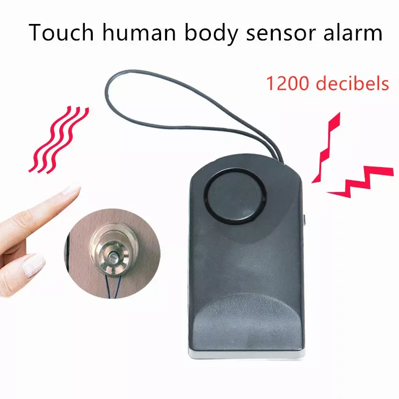 

Portable Door Window Door Handle Sensor Alarm Touch Wireless 120 dB Hotel Security Independent Safety Anti-theft Detector Siren