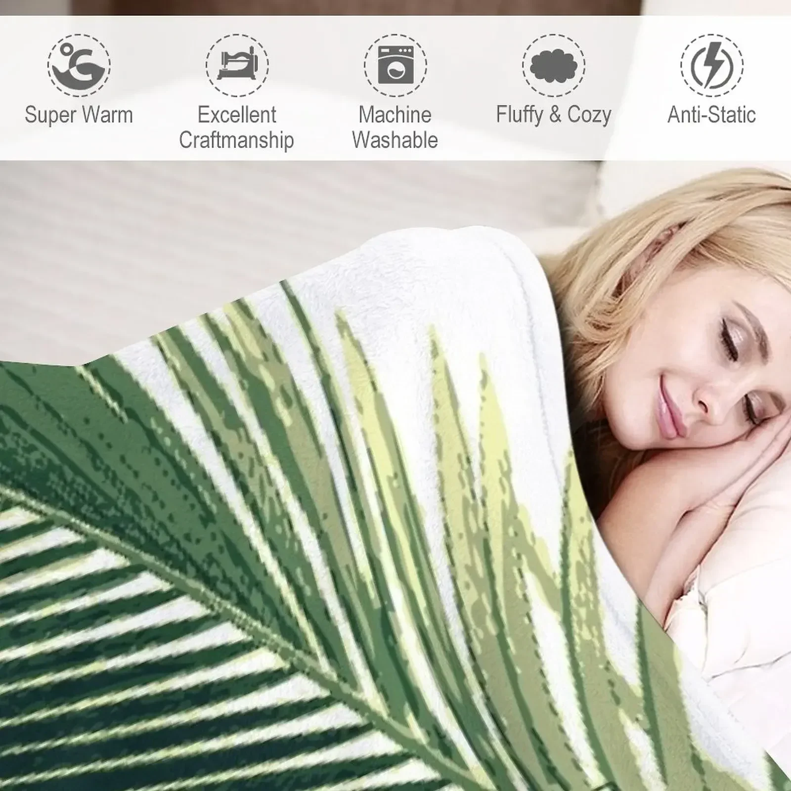 Новое одеяло с тропическими пальмовыми листьями термобелье для путешествий идеи