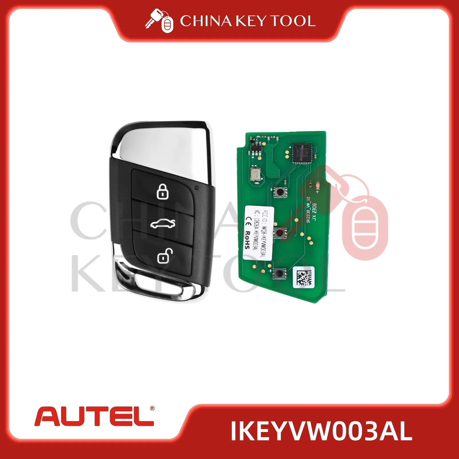 

1 шт. Autel IKEYVW003AL VW003AL универсальный умный дистанционный ключ 3 кнопки для Volkswagen для смарт-ключа Autel для KM100 IM508 IM608 KM1