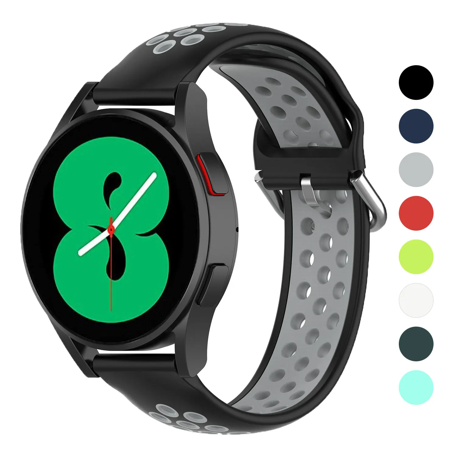 

Silicone Soft Strap for Samsung Galaxy Watch 4 44 40mm Classic 4 46 42mm Watch 46mm Breathable Watch Band 20mm 22mm Bracelet