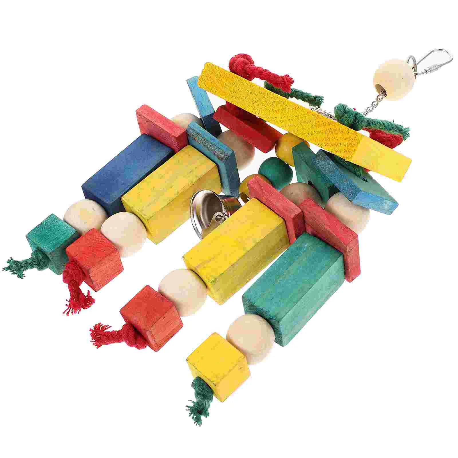 

Suspending Parrot Toy Large Bird Toys Birdcage Teething Wooden Pet Chewable Parakeet The