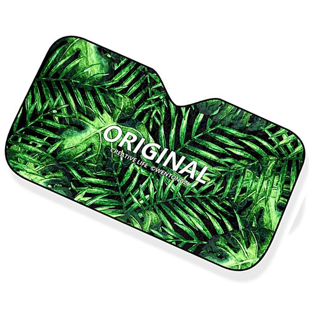 

Summer Car Sunshade Front Gear Sunscreen Heat Insulation Cooling Aluminum Foil Cooling Cover With 2 Suction Cups 130x70cm