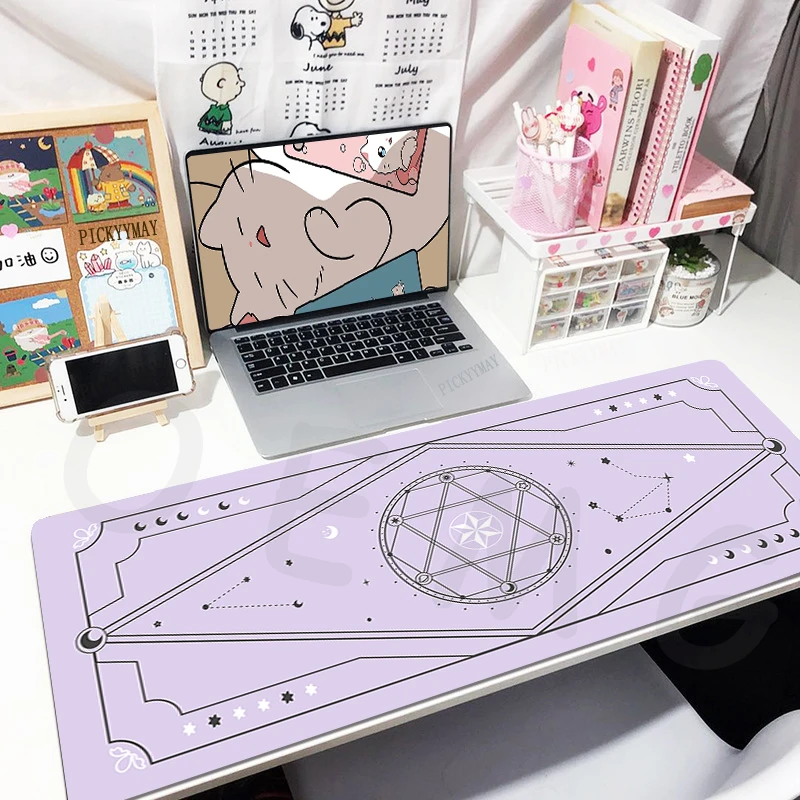 

Magic Moon Large Gamer Mousepad Natural Rubber Keyboard Mat XXXL Mouse Mats 40x90cm Rubber Desk Pad Design Desk Rug