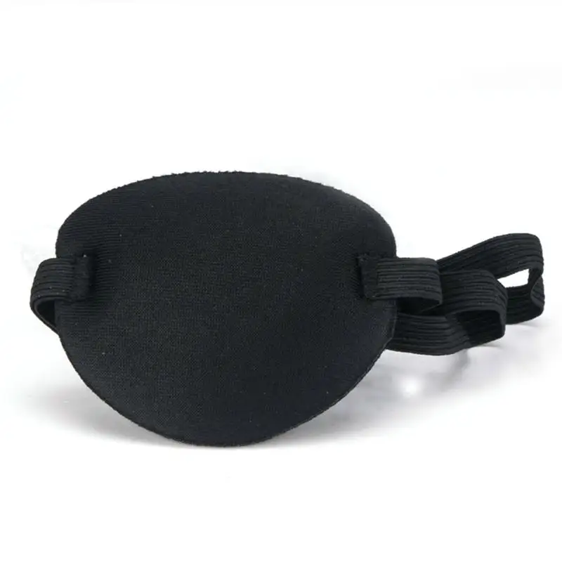 

Pirate Costume Black Eye Patch Soft Comfortable Hand-sewn Single Eye Patches Adjustable 3D Groove Cosplay Prop Accessories