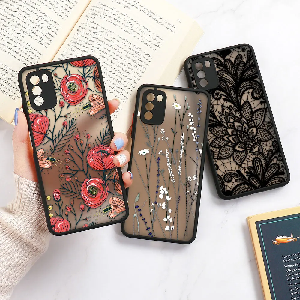 Mi 11 Lite 5G NE Case For Xiaomi Redmi Note 9 10 Pro 11t 11 9 8 7 10s 9s 9C 10C 9T 11s Mi 11i 10T Hard Matte Floral Funda Covers