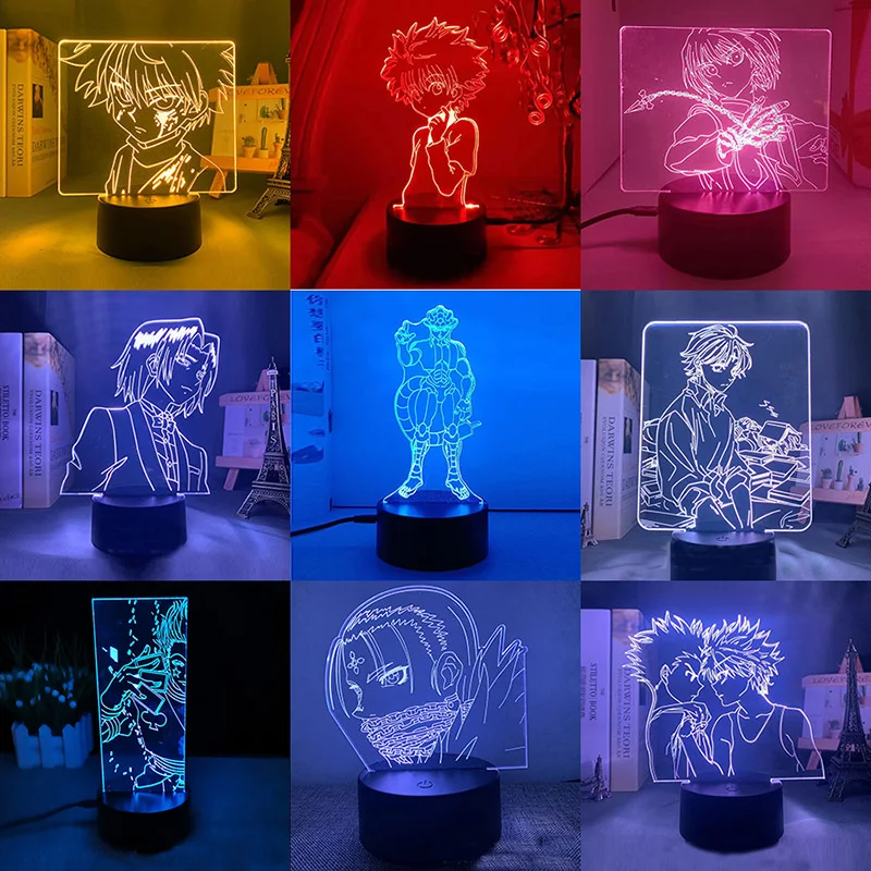 Hunter x hunter HxH killua hisoka kurapika хантер х для дома украшения ночник аниме фигурки декор